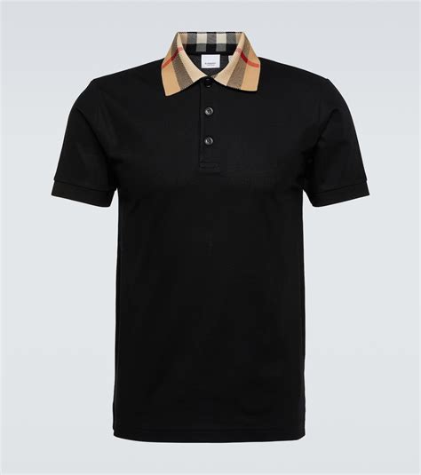 black Burberry polo shirt